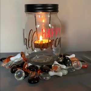 *Host Pick* Happy Halloween Mason Jar Candle Holder
